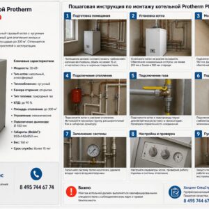 Монтаж котельной Protherm РЫСЬ 30 MKO