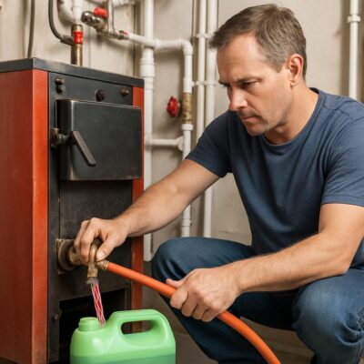 Замена антифриза в твердотопливной системе