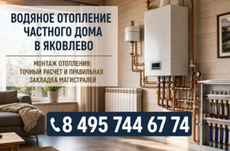Водяное отопление частного дома в Яковлево