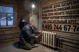 Отопление дома батареями в Санниково