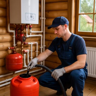 Замена теплоносителя в системе отопления дачи