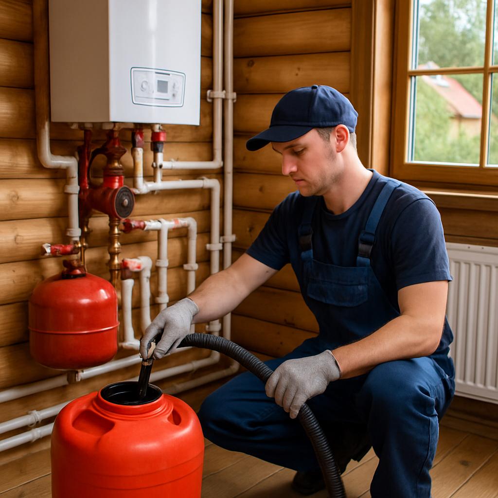 Замена теплоносителя в системе отопления дачи