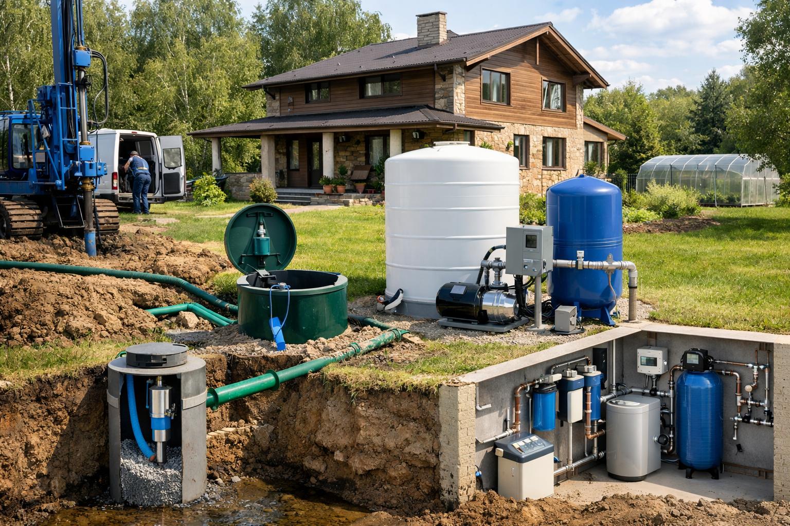 Комплексное проектирование индивидуального водоснабжения в Яхроме — «под ключ» от «Инженерные коммуникации»