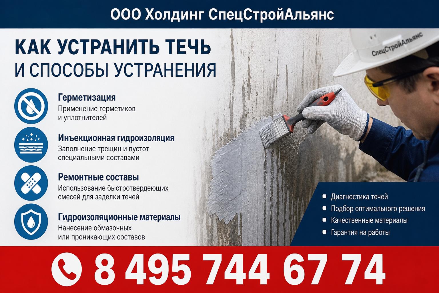 Как устранить течь и способы устранения без иллюзий