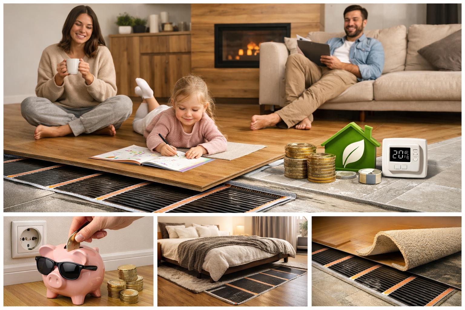 Преимущества: Пленочный теплый пол — почему это выгодно