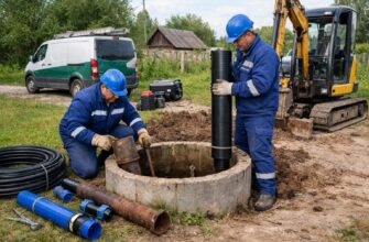 Замена трубы от колодца