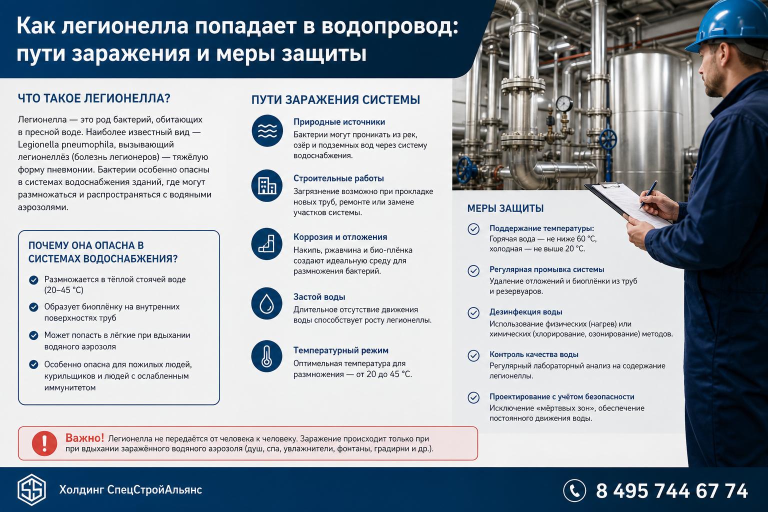 Что такое легионелла и почему она представляет опасность для систем водоснабжения Что такое легионелла и почему она представляет опасность для систем водоснабжения