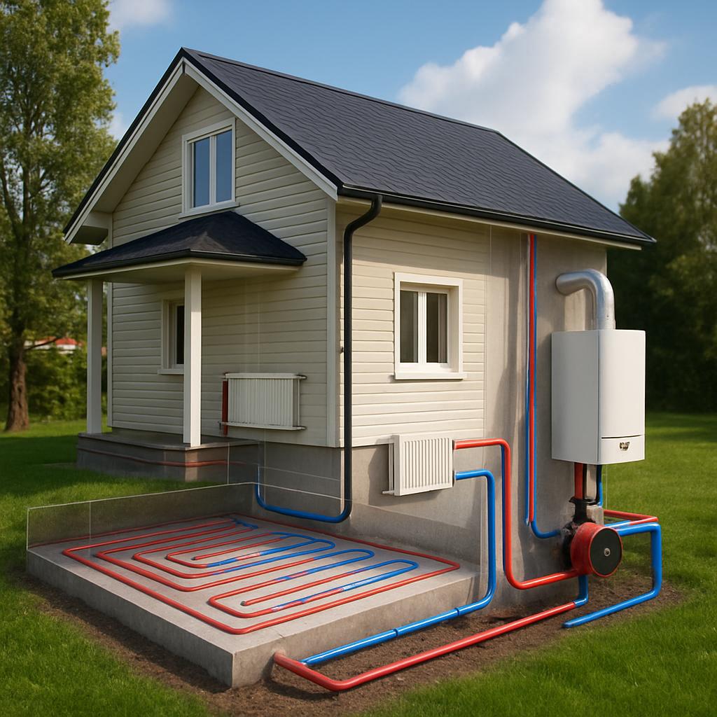 Эффективная система водяного отопления загородного дома