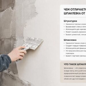 Чем отличается шпаклевка от штукатурки?