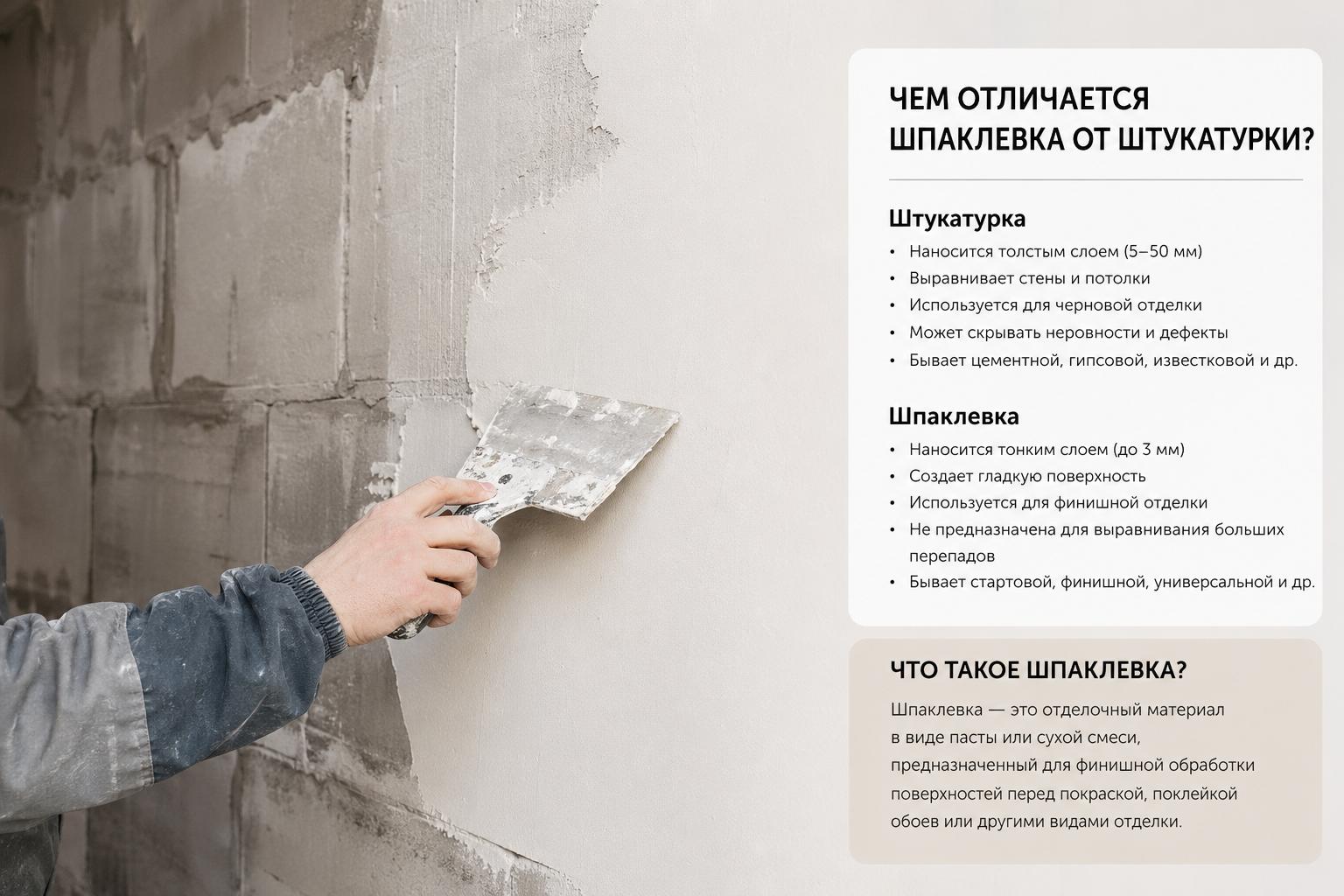 Что такое шпаклевка: назначение, виды и преимущества