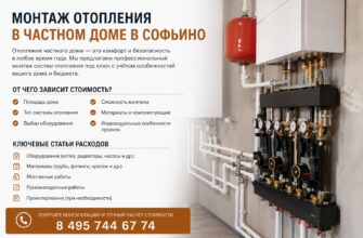 Стоимость монтажа отопления в частном доме в Софьино
