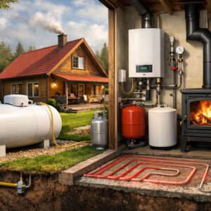 Комбинированное отопление дачи со сжиженным газом