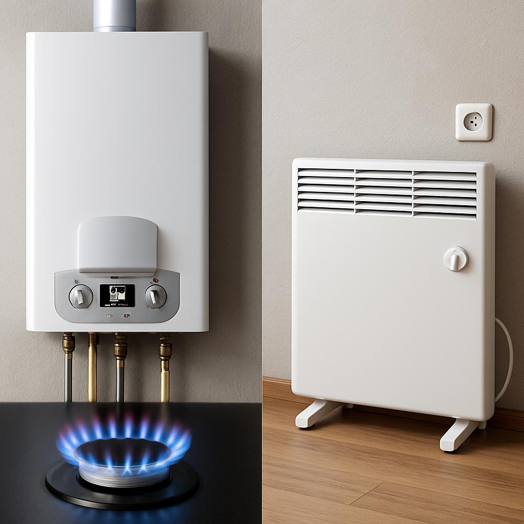 Газовое или электрическое отопление Газовое или электрическое отопление