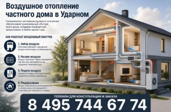 Воздушное отопление для загородного дома в Ударном