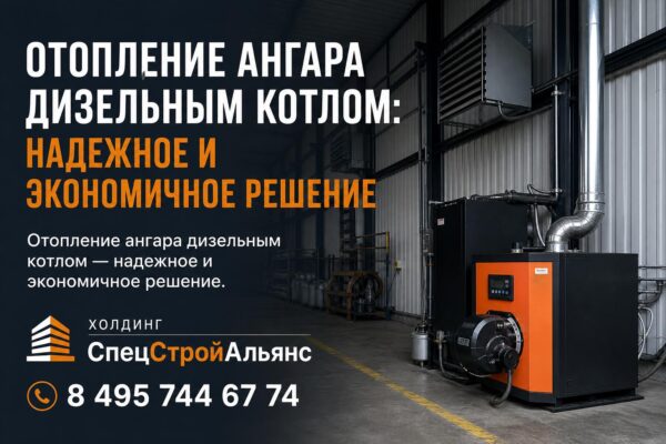 Отопление ангара дизельным котлом