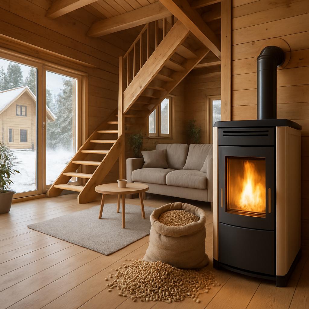 Эффективное отопление коттеджа пеллетами