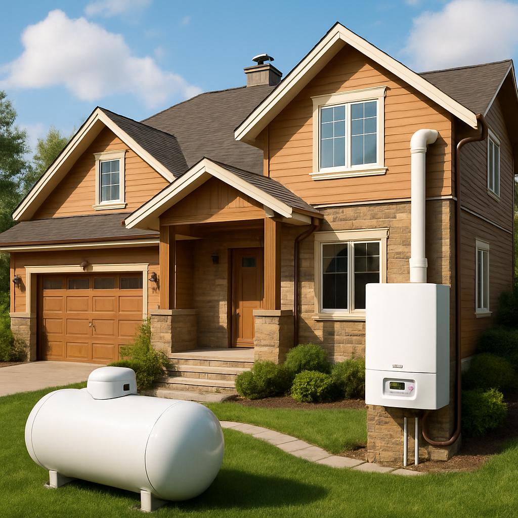 Газовое отопление загородного дома