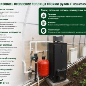 Как организовать отопление теплицы своими руками