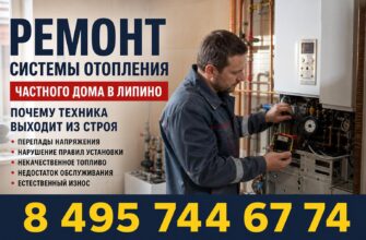 Ремонт системы отопления частного дома в Липино