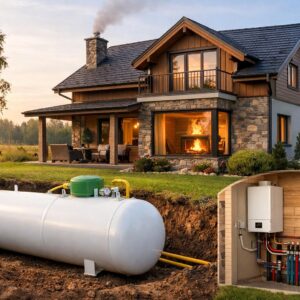 Газгольдер и отопление коттеджа