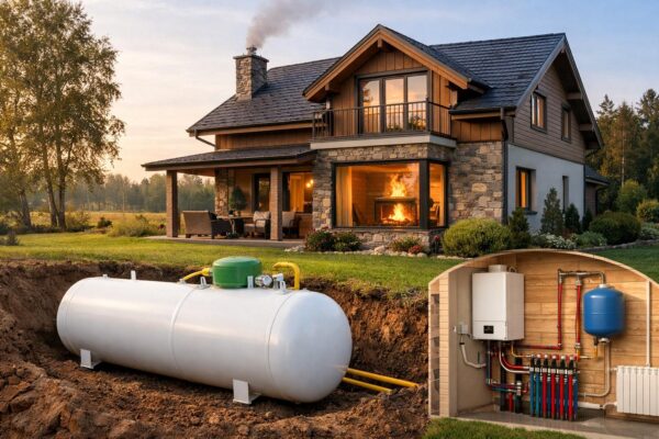 Газгольдер и отопление коттеджа