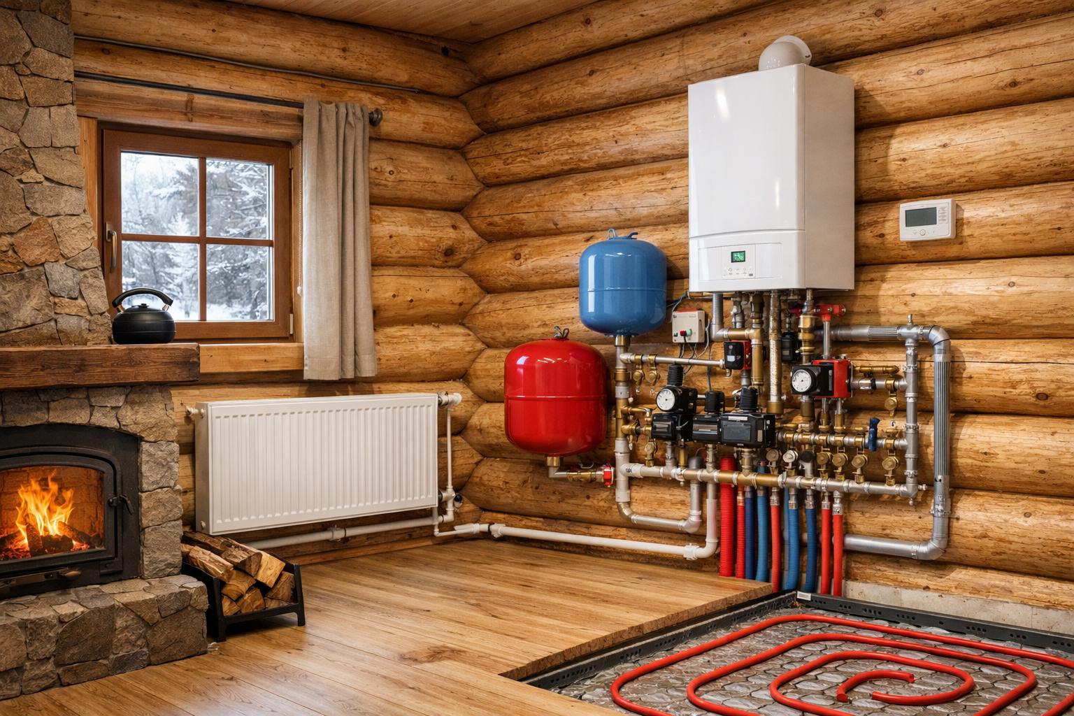 Почему рубленый дом требует особого подхода к отоплению — экспертиза от