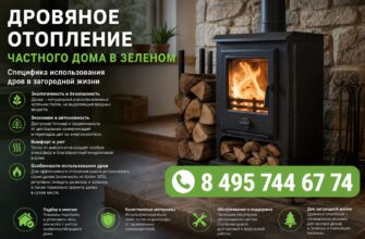 Дровяное отопление загородного дома в поселке Зеленый