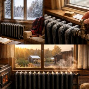 Отопление дачи чугунными радиаторами