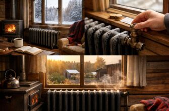 Отопление дачи чугунными радиаторами