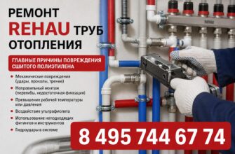 Ремонт труб отопления Rehau в частном доме