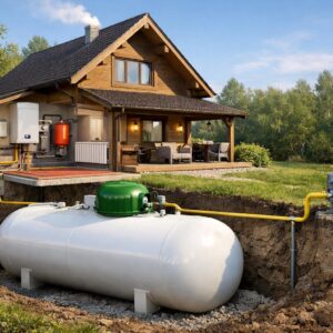 Отопление дачи от газгольдера