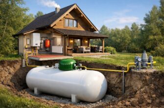 Отопление дачи от газгольдера