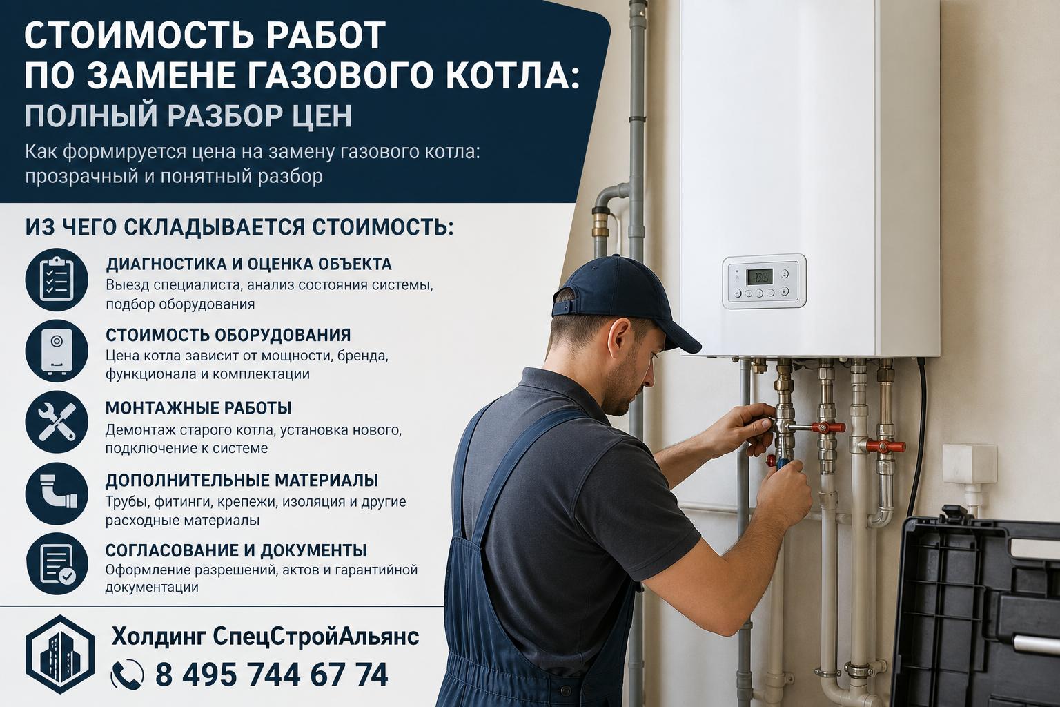 Как формируется цена на замену газового котла: прозрачный и понятный разбор Как формируется цена на замену газового котла: прозрачный и понятный разбор