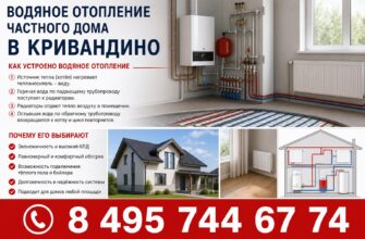 Водяное отопление частного дома в Кривандино