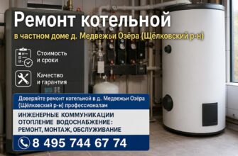 Ремонт котельной в частном доме д. Медвежьи Озёра (Щёлковский р‑н)