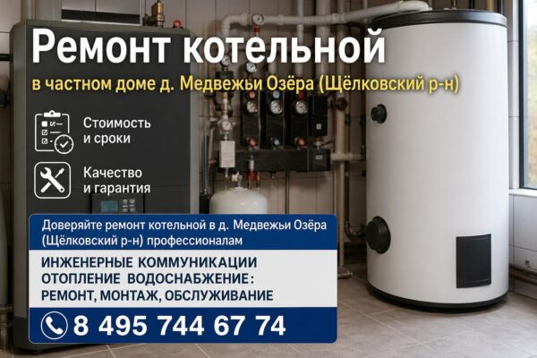 Ремонт котельной в частном доме д. Медвежьи Озёра (Щёлковский р‑н)