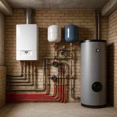 Отопление частного дома — монтаж на цокольном этаже