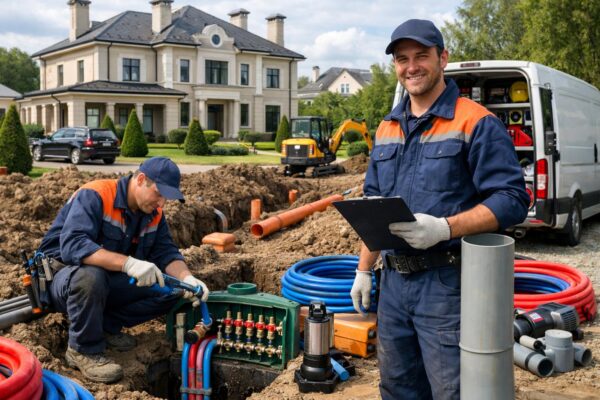 Одинцово-2, пос. Довиль Стоимость монтажа водоснабжения и канализации