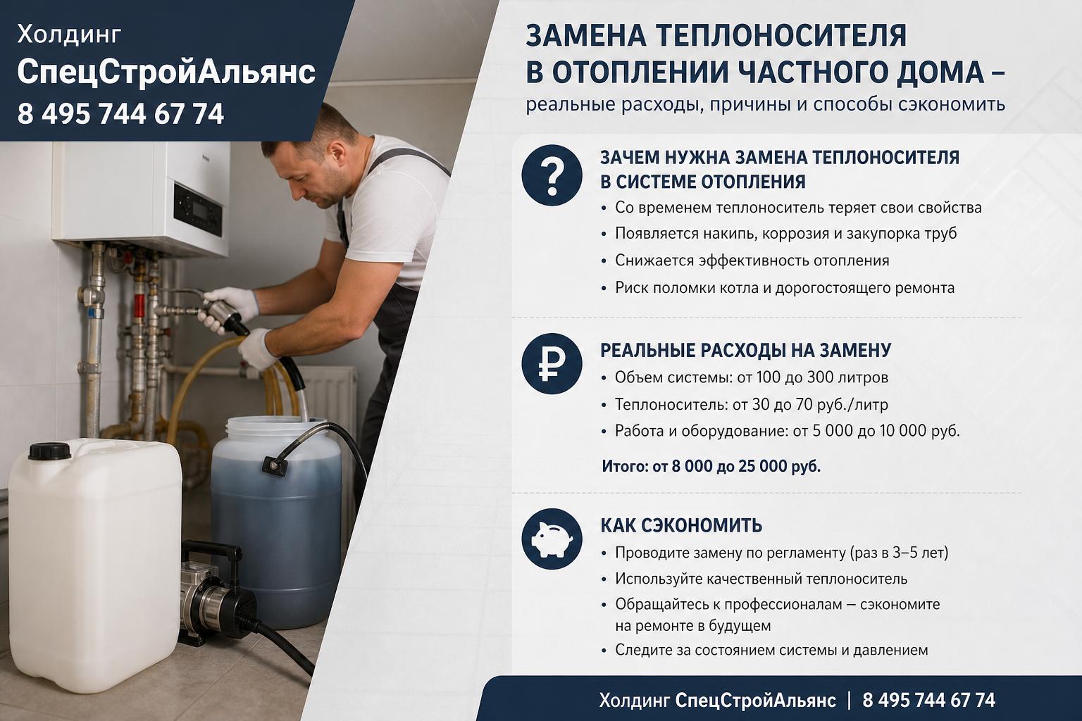 Зачем нужна замена теплоносителя в системе отопления