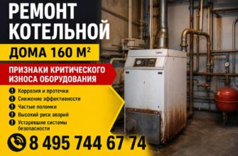Ремонт котельной дома 160 м²