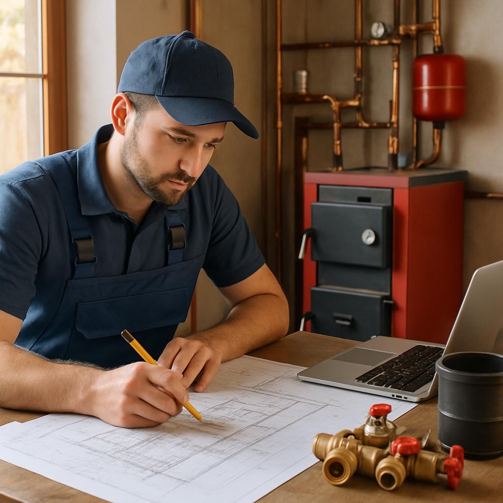 Этапы монтажа дровяного отопления в частном доме