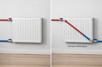 Какой способ подключения радиаторов обеспечивает наибольшую теплоотдачу?