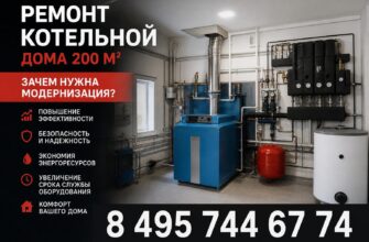 Ремонт котельной в частном доме 200 м²