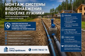 Монтаж системы водоснабжения в посёлке Лужники