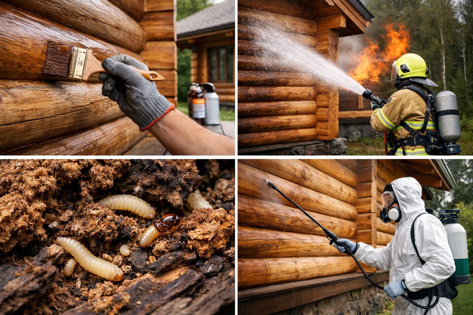 Не рискуйте домом — профессиональная защита от гниения, пожара и насекомых