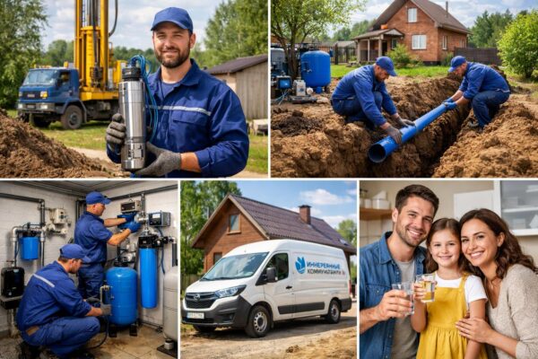 Монтаж системы водоснабжения в Лукино (Волоколамский район)