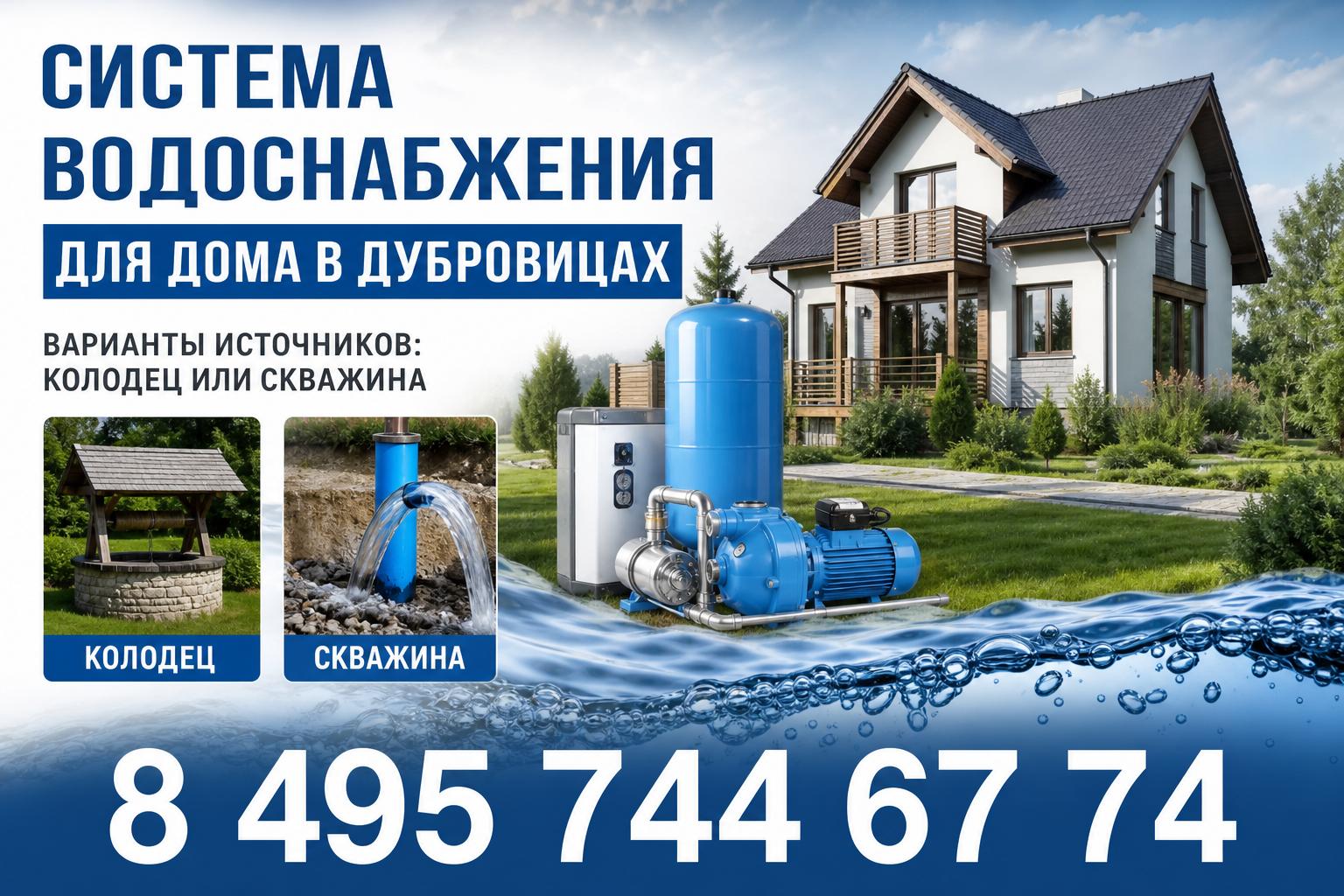 Варианты источников: колодец или скважина