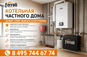 Котельная частного дома с котлом Ferroli