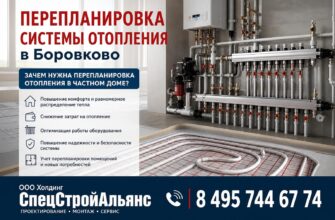 Перепланировка системы отопления в Боровково