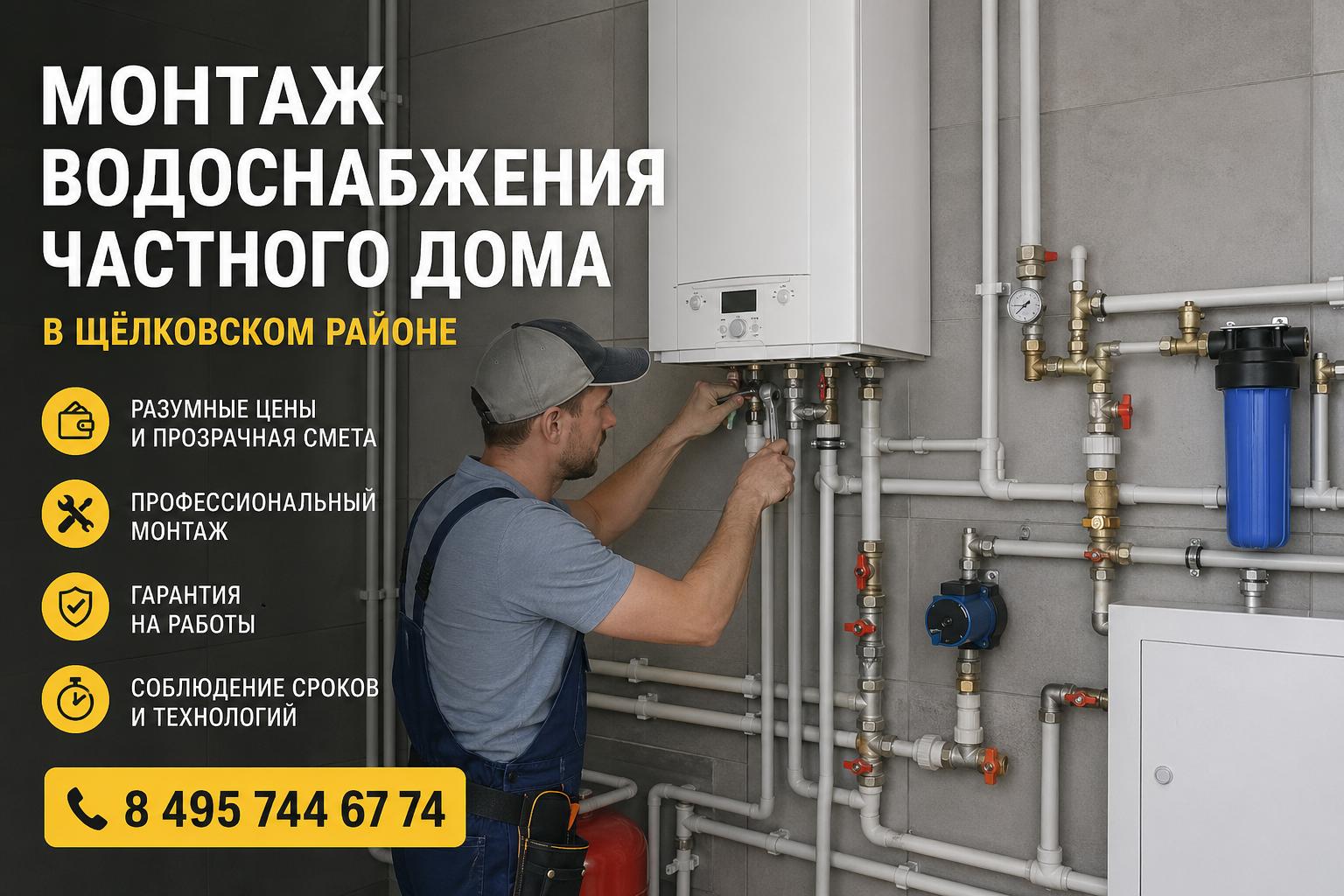 Сколько стоит монтаж водоснабжения частного дома в Щёлковском районе: ориентиры цен и варианты комплектаций